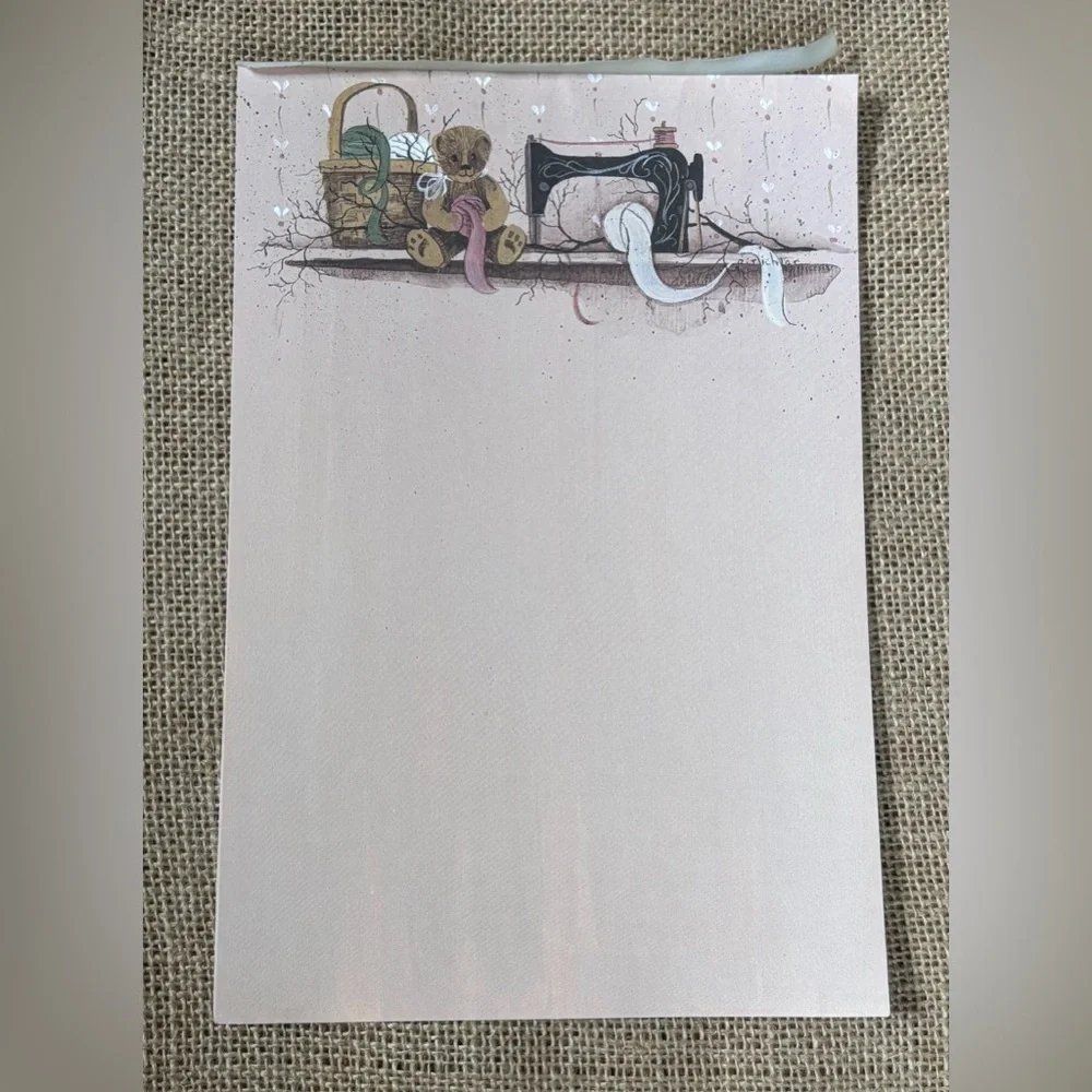Vintage Pat Richter Old Things On Shelf Stationery 8 Sheets Primitive Nostalgia